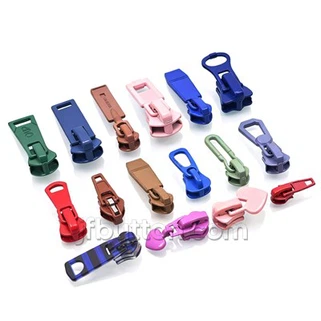 色付きのジッパープル