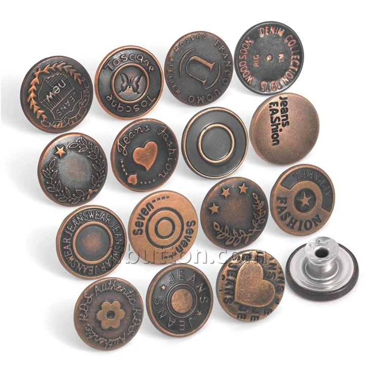 Copper Jeans Buttons