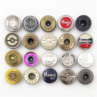 デニムジーンズのボタン