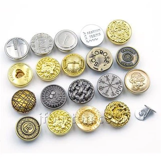 デニムジャケットの交換ボタン