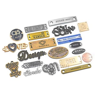 バッグ用の金属製の手作りタグ