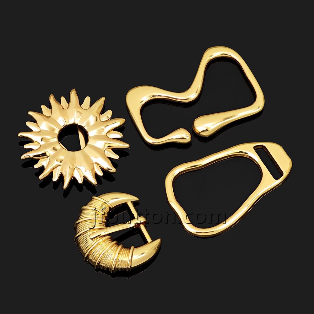 gold metal buckle